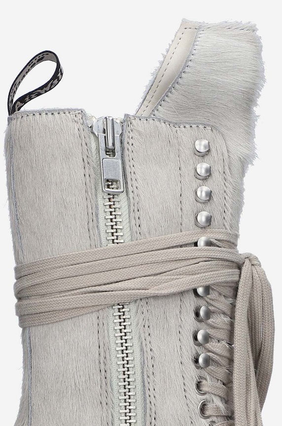 Rick Owens workery zamszowe Fur Boots x Dr. Martens DW02B3801.0049.PEARL