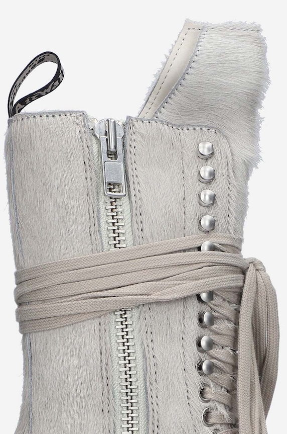 Rick Owens workery zamszowe Fur Boots x Dr. Martens DW02B3801.0049.PEARL