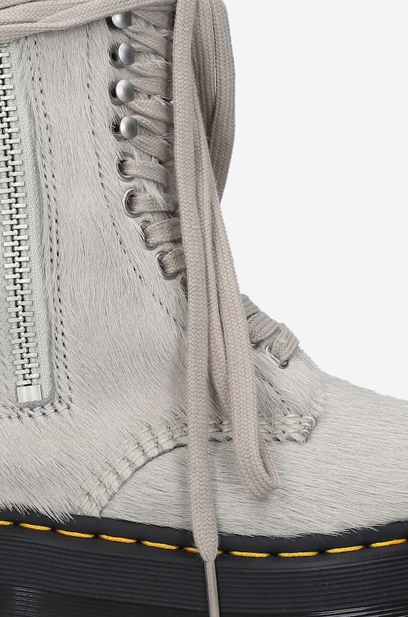 Rick Owens workery zamszowe Fur Boots x Dr. Martens DW02B3801.0049.PEARL