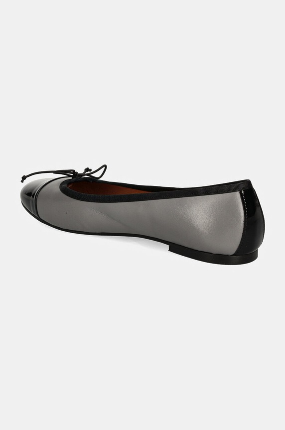 Încălțăminte Jonak balerini de piele DAXI VERNIS CUIR 3400191 gri