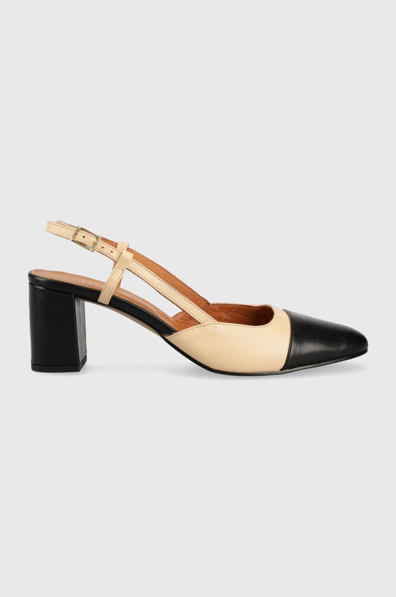 Jonak bőr flip-flop DHAPOP CUIR magas bézs 6000952