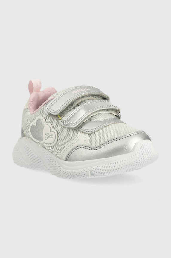 Παιδικά sneakers Geox B354TC.014AJ.24.27 ασημί SS23