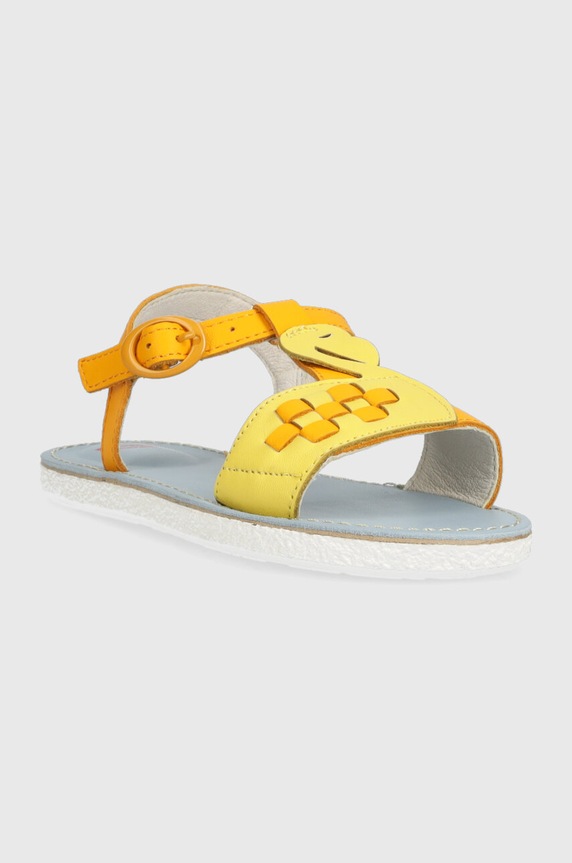 Detské kožené sandále Camper K800535.002.25.27 žltá SS23