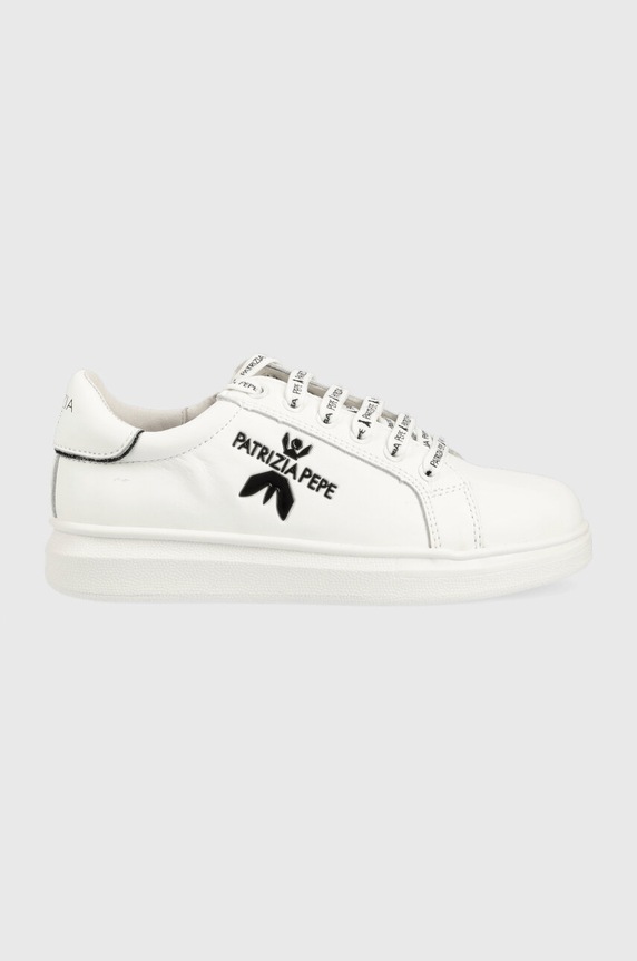 Kožené sneakers boty Patrizia Pepe Girl nízký bílá PPJ210.31.34