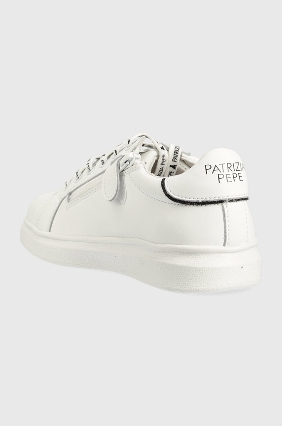 Boty Kožené sneakers boty Patrizia Pepe Girl PPJ210.31.34 bílá