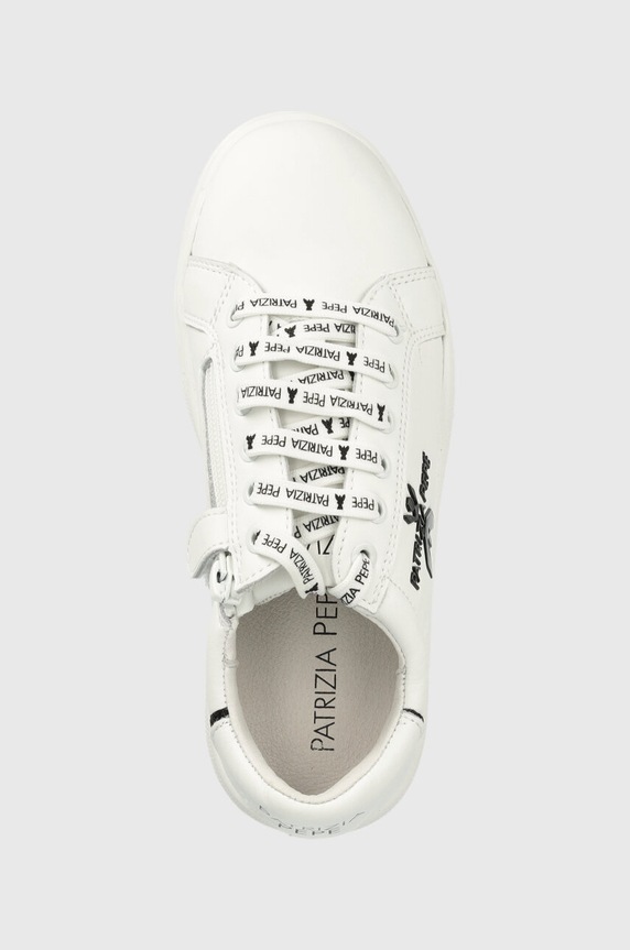 Kožené sneakers boty Patrizia Pepe Girl bílá PPJ210.31.34