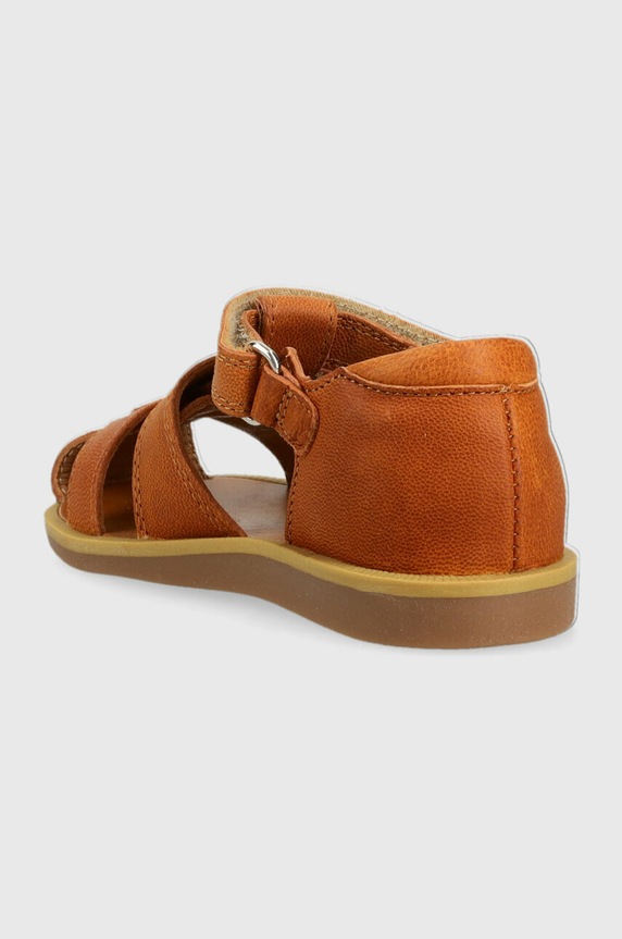 Dziewczynka Pom D'api sandały skórzane dziecięce O1CFAF0402.24.27 brązowy