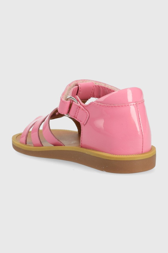 Κοριτσίστικα Παιδικά δερμάτινα σανδάλια Pom D'api O1CZAG0404.24.27 ροζ