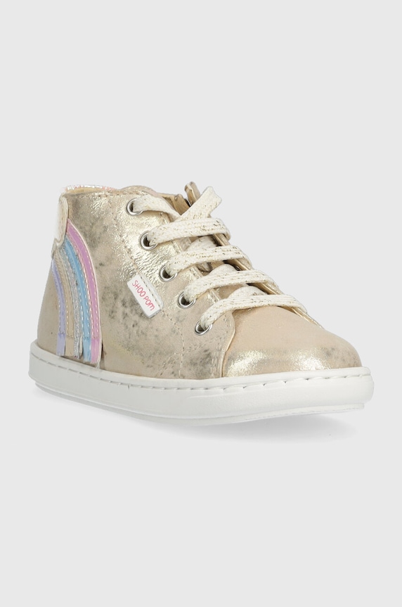Dětské kožené sneakers boty Shoo Pom O4DEAD0402 zlatá SS23