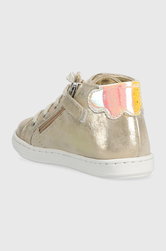 DÍVKA Dětské kožené sneakers boty Shoo Pom O4DEAD0402 zlatá
