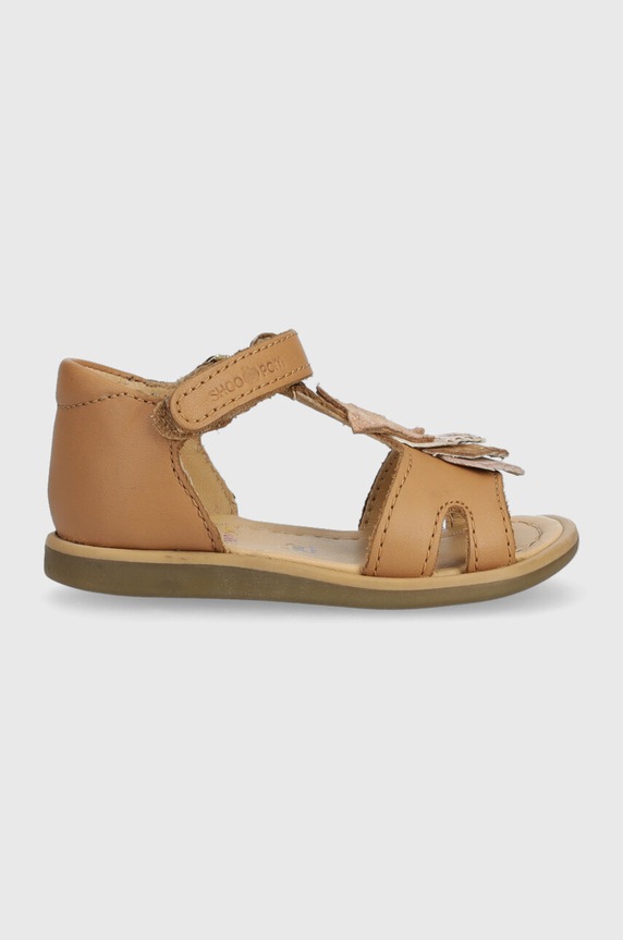 Shoo Pom sandale din piele pentru copii maro O4NBAT0402.19.23