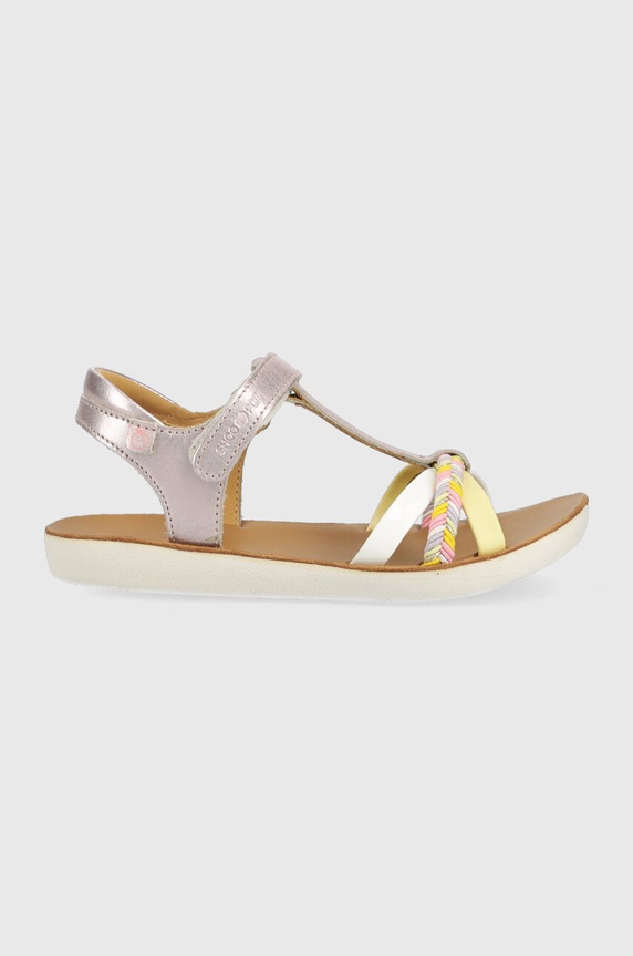 Shoo Pom sandale din piele pentru copii argintiu O4PJBR0403.28.34