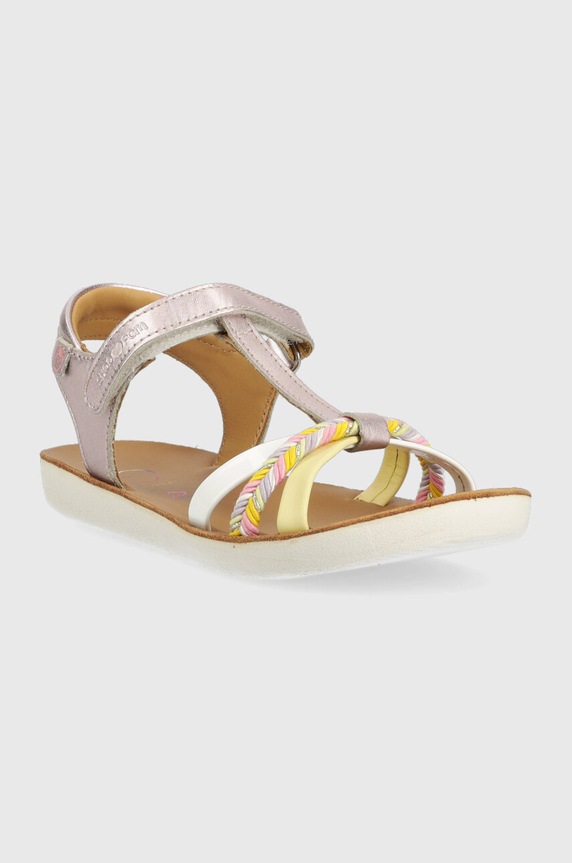 Shoo Pom sandale din piele pentru copii O4PJBR0403.28.34 argintiu SS23