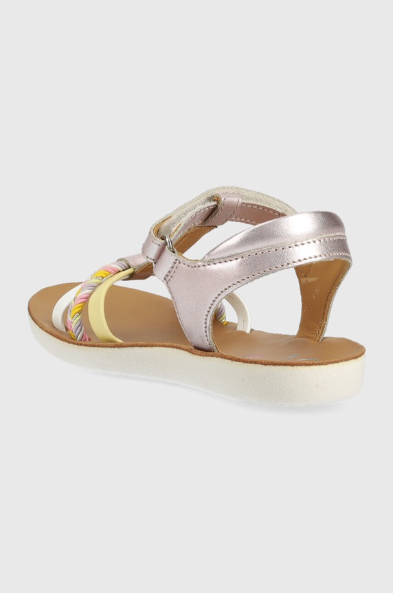 Fete Shoo Pom sandale din piele pentru copii O4PJBR0403.28.34 argintiu