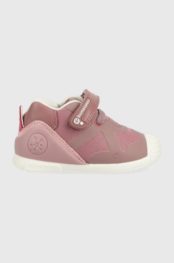 Dětské sneakers boty Biomecanics imitace kůže růžová 221003