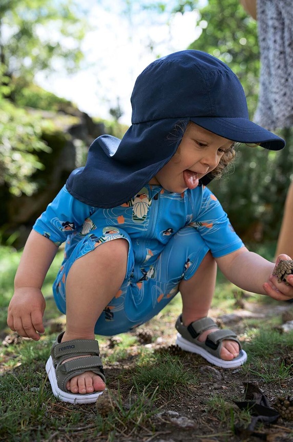 Reima sandali per bambini finta pelle fiore verde 5400089A