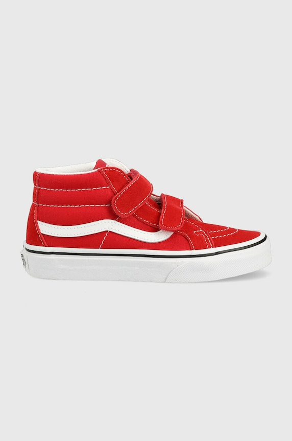 Vans trampki dziecięce UY SK8-Mid Reissue V FORMULA ONE/TRU tekstylny czerwony VN00018TH1N1