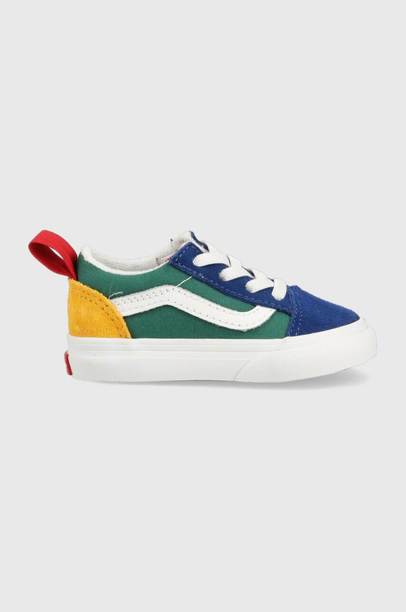 Vans tenisówki dziecięce TD Old Skool Elastic Lace VNYC MBLUE skóra zamszowa multicolor VN0A4TZOR1Q1