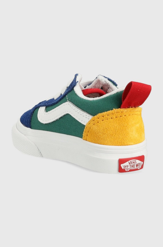 Chłopiec Vans tenisówki dziecięce TD Old Skool Elastic Lace VNYC MBLUE VN0A4TZOR1Q1 multicolor