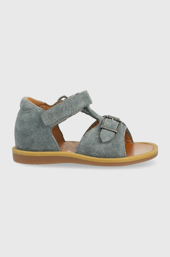Pom D'api sandale din piele intoarsa pentru copii Planet friendly albastru O1CLAE0402.19.23