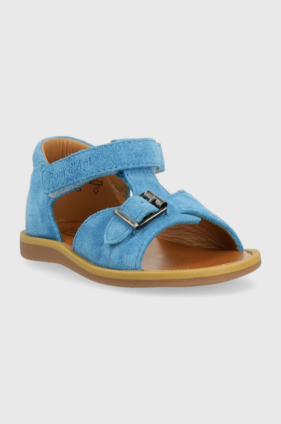 Pom D'api sandały zamszowe dziecięce O1CLAE0405.19.23 niebieski SS23
