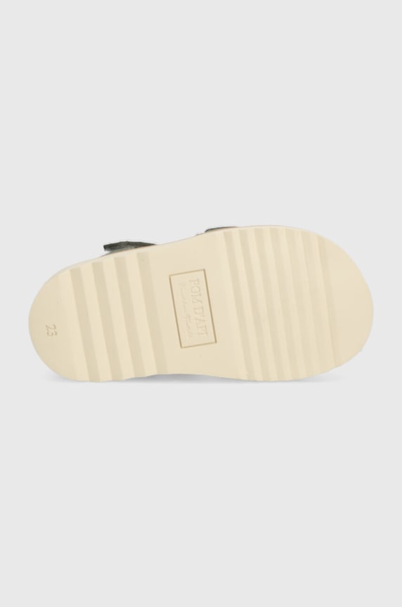 Dječje sandale od brušene kože Pom D'api O1EFAE0403.19.23 zelena