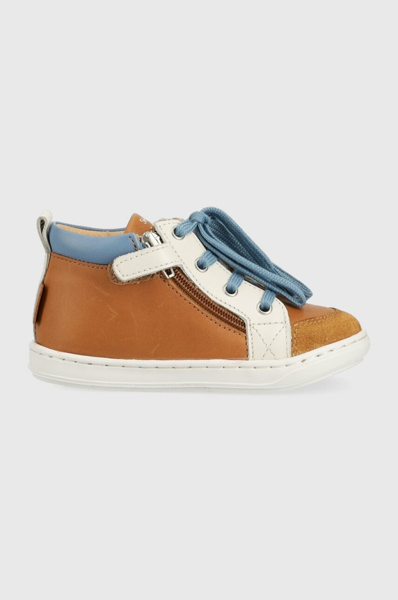 Δερμάτινα παιδικά κλειστά παπούτσια Shoo Pom καφέ O4DBBJ0401