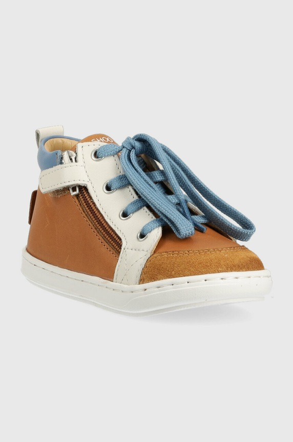 Δερμάτινα παιδικά κλειστά παπούτσια Shoo Pom O4DBBJ0401 καφέ SS23