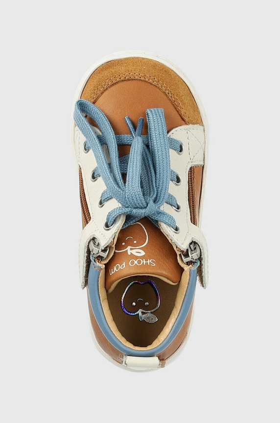 Δερμάτινα παιδικά κλειστά παπούτσια Shoo Pom καφέ O4DBBJ0401