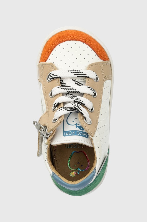 Dětské kožené sneakers boty Shoo Pom bílá O4DTAA0401