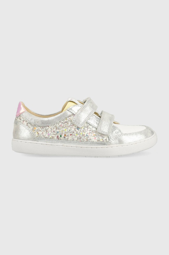 Shoo Pom sneakersy skórzane dziecięce niska srebrny O4GABM0401.33.34