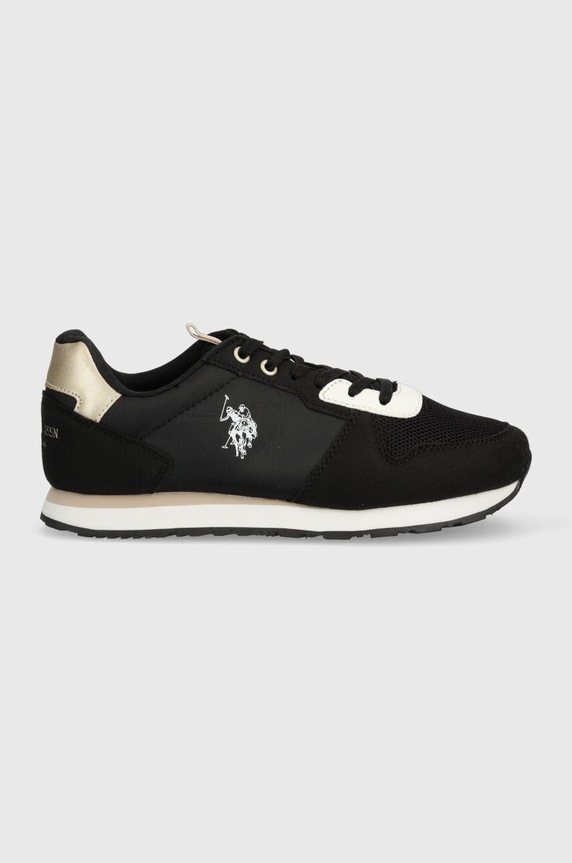 U.S. Polo Assn. sneakersy dziecięce imitacja zamszu czarny NOBIK008