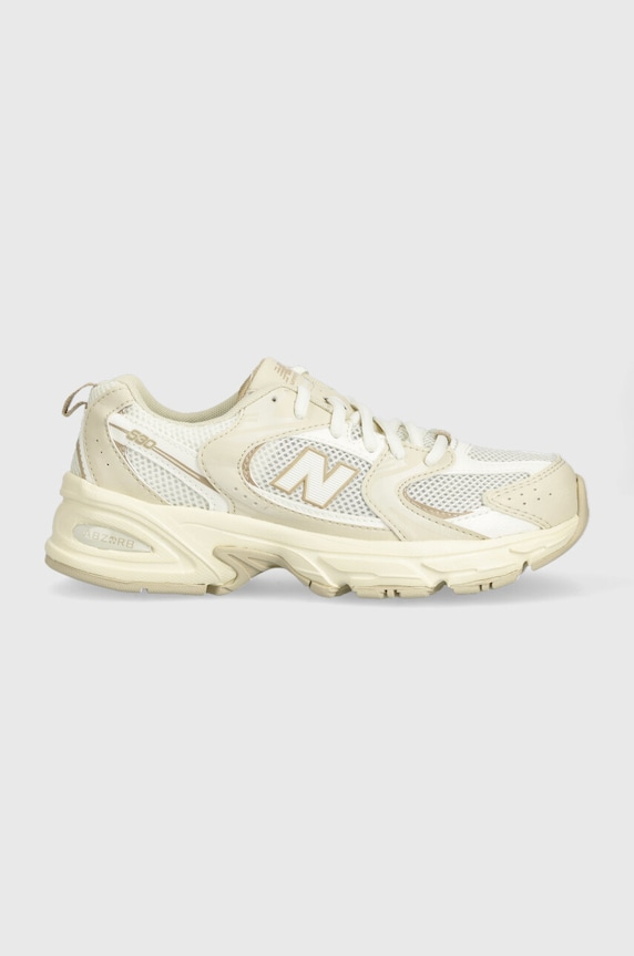 New Balance scarpe da ginnastica per bambini NBGR530 finta pelle fiore beige GR530