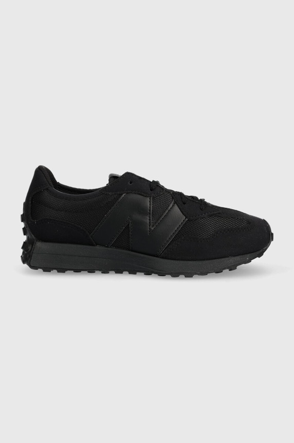 Dětské sneakers boty New Balance GS327CGW imitace semiše černá GS327