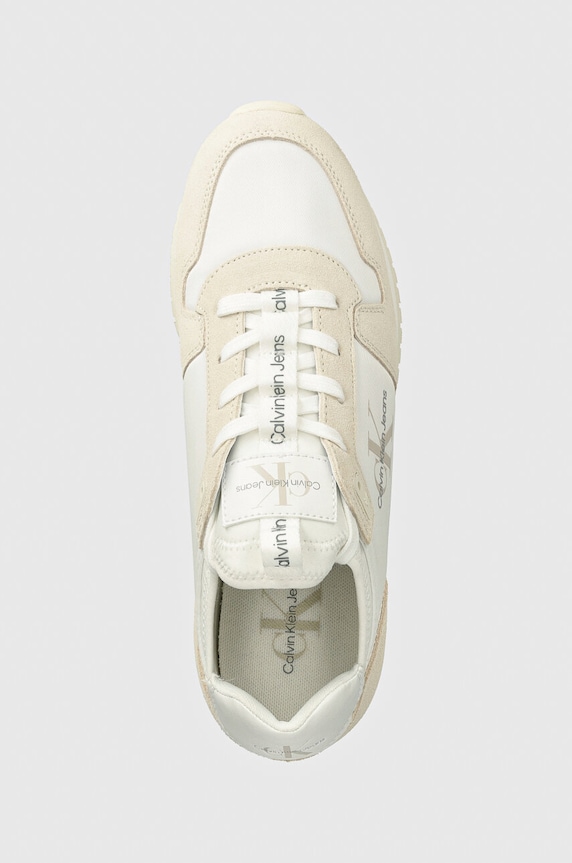 Calvin Klein Jeans sneakers RUNNER SOCK LACEUP NY-LTH alb YM0YM00553