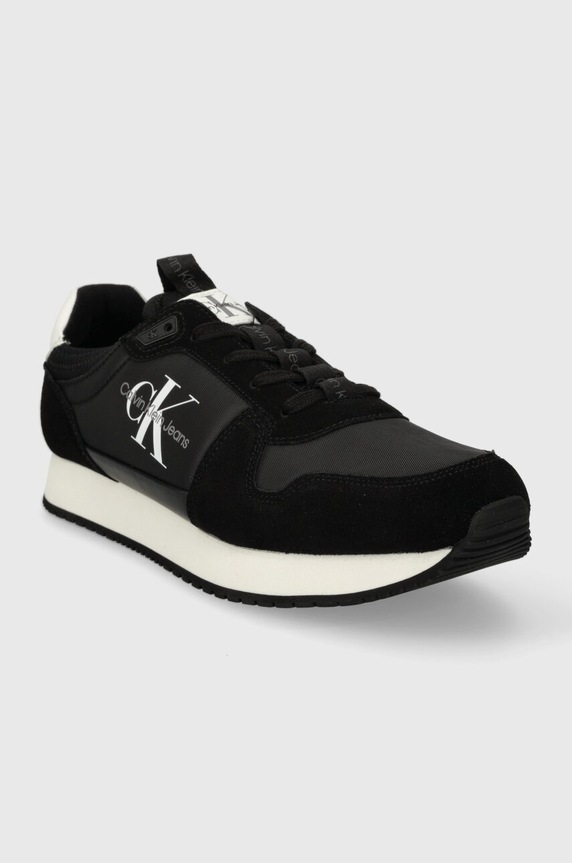 Sneakers Calvin Klein Jeans RUNNER SOCK LACEUP NY-LTH YM0YM00553 μαύρο AW24