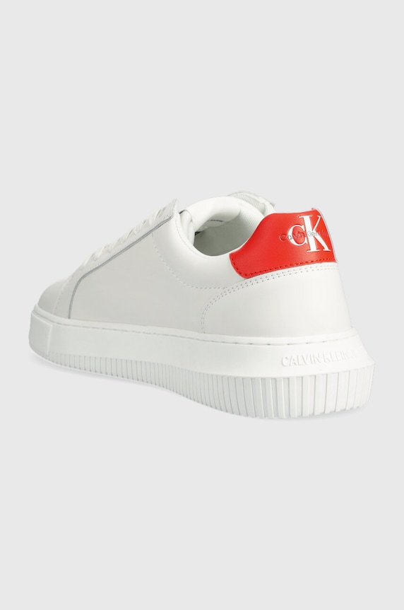 Obuwie Calvin Klein Jeans sneakersy skórzane Chunky Capsule Monologo YM0YM00681 biały