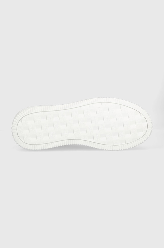 Calvin Klein Jeans sneakersy skórzane Chunky Capsule Monologo YM0YM00681 biały