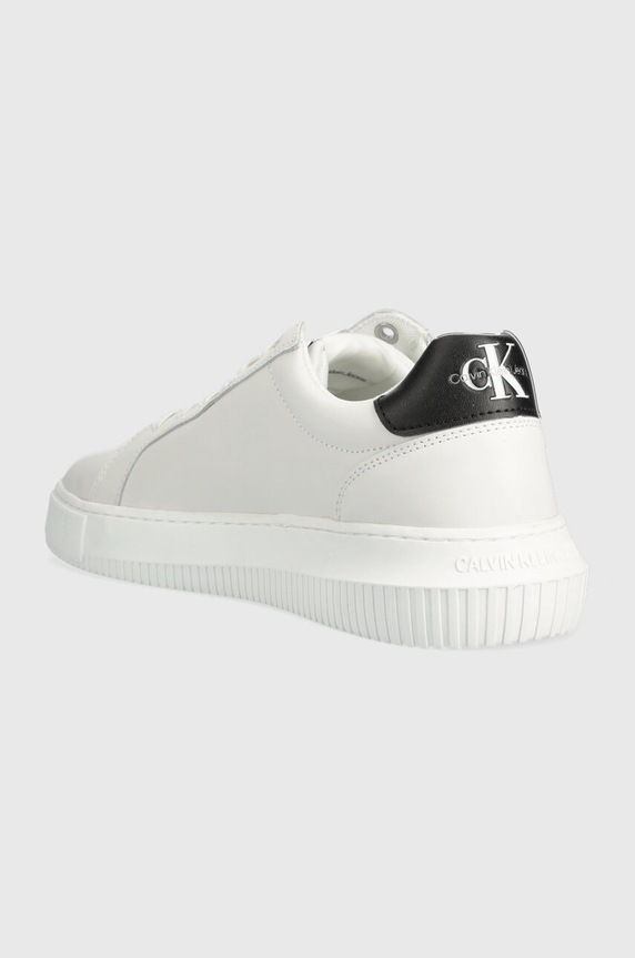 Обувки Кожени маратонки Calvin Klein Jeans YM0YM00681 CHUNKY CUPSOLE MONOLOGO YM0YM00681 бял
