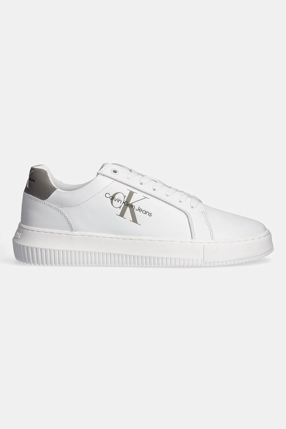 Calvin Klein Jeans sneakersy skórzane YM0YM00681 CHUNKY CUPSOLE MONOLOGO YM0YM00681 biały NC24