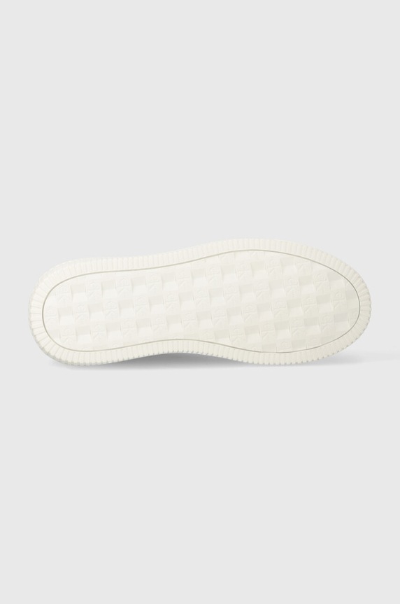 Calvin Klein Jeans sneakersy skórzane YM0YM00681 CHUNKY CUPSOLE MONOLOGO YM0YM00681 zielony