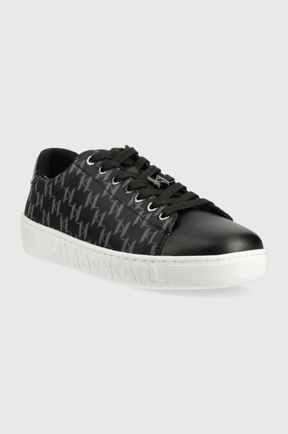 Karl Lagerfeld sneakersy skórzane KL51013A KUPSOLE III KL51013A.H0M czarny SS23