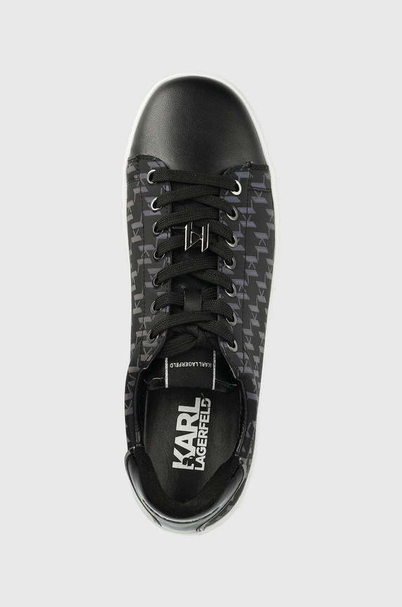 Karl Lagerfeld sneakersy skórzane KL51013A KUPSOLE III czarny KL51013A.H0M