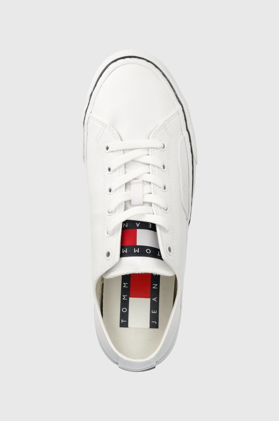 Tenisky Tommy Jeans Leather Vulc Tjm Ess bílá EM0EM01047