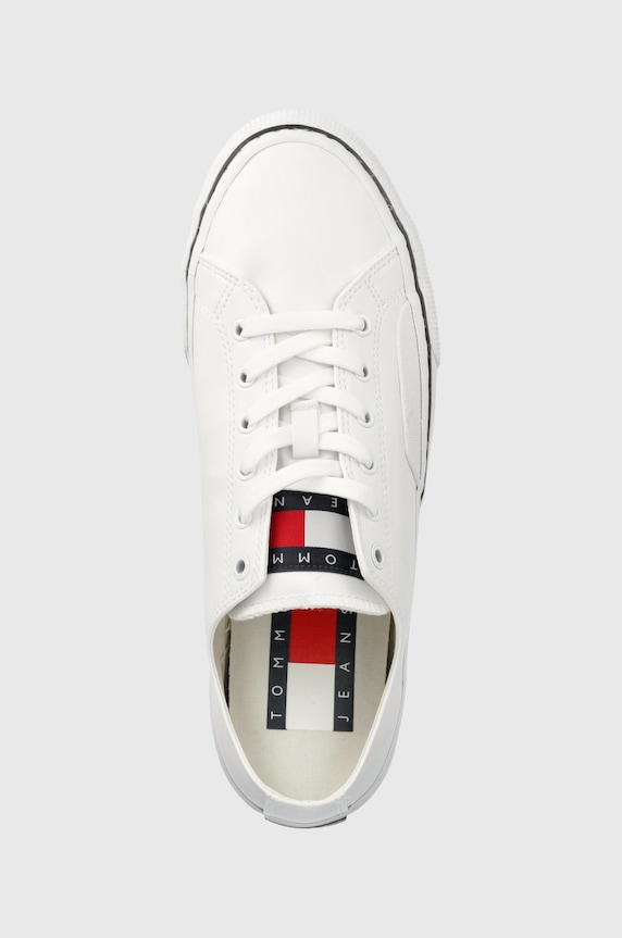 Tenisky Tommy Jeans Leather Vulc Tjm Ess bílá EM0EM01047