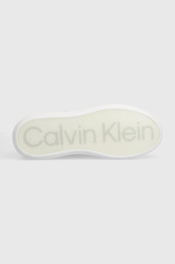Kožne tenisice Calvin Klein LOW TOP LACE UP LTH HM0HM01016 bijela