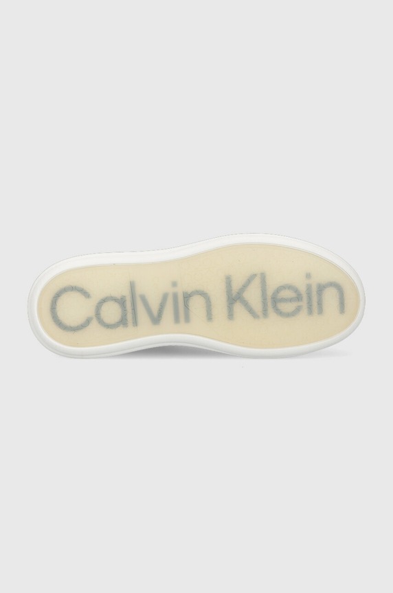 Calvin Klein sneakersy skórzane LOW TOP LACE UP LTH HM0HM01016 czarny