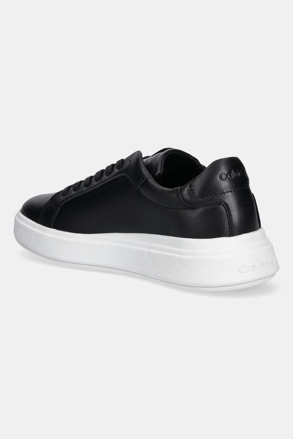 Παπούτσια Δερμάτινα sneakers Calvin Klein LOW TOP LACE UP LTH HM0HM01016 μαύρο