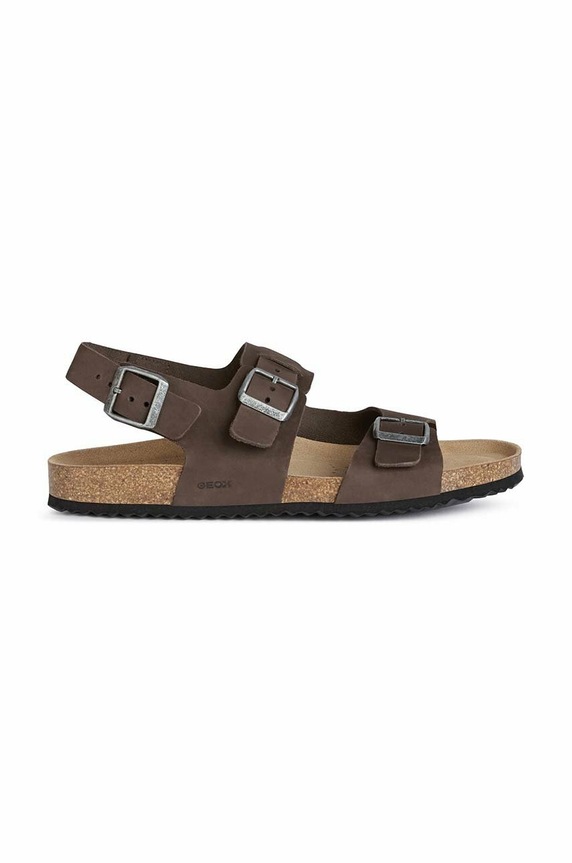 Замшевые сандалии Geox U SANDAL GHITA A коричневый U159VA.00032.C6024