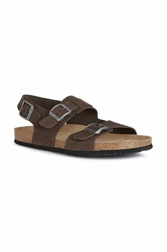 Замшеві сандалі Geox U SANDAL GHITA A U159VA.00032.C6024 коричневий SS26